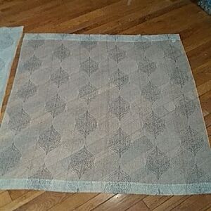 Mainstays Beige Medallion Polyester Curtains.